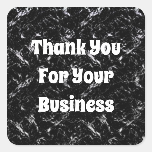 Thank You for Your Business Customer Appreciation Square Sticker (Front)