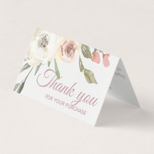Thank You For Your Business Floral Boutique Business Card