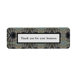 Thank You for Your Business Geometric Black Grey