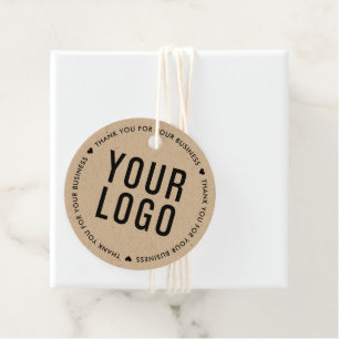 Thank You For Your Business Kraft Logo Tag
