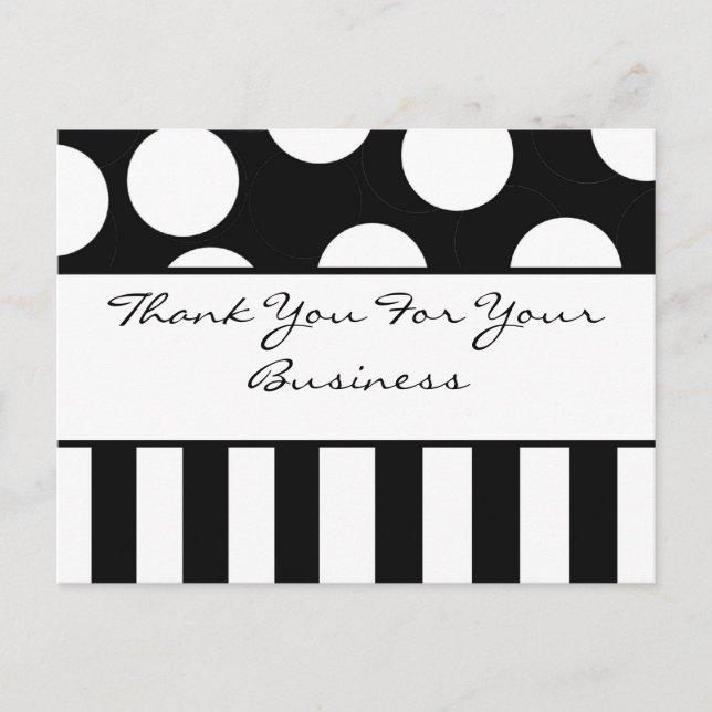 Thank You For Your Business Postcard (Front)
