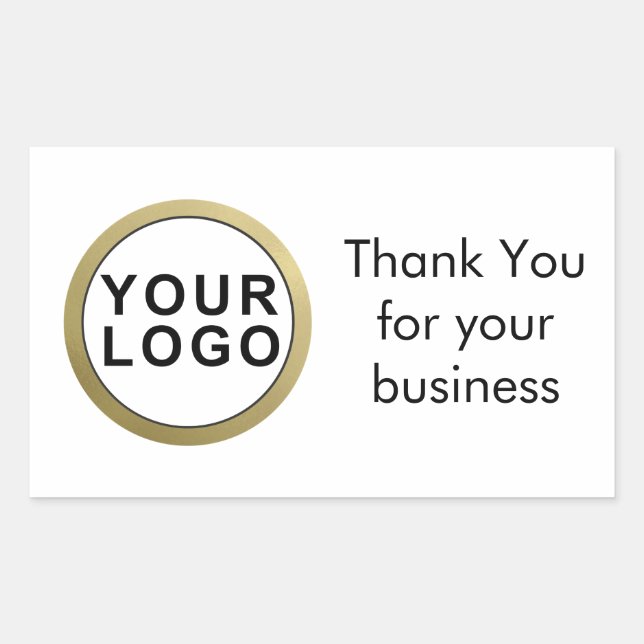 Thank You For Your Business Sticker | Your Logo (Front)