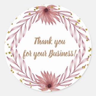THANK YOU FOR YOUR BUSINESS STICKERS! CLASSIC ROUND STICKER