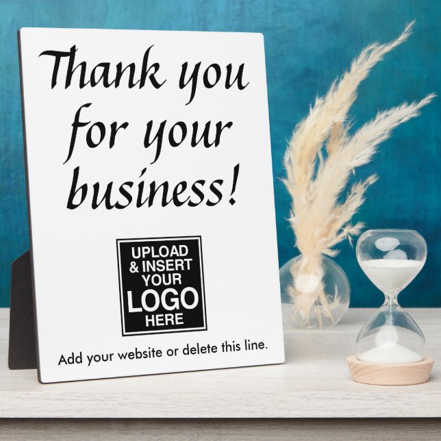 Thank you for your business with logo plaque (Side)
