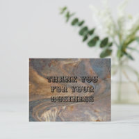 Thank You for Your Business Wooden Grain Design