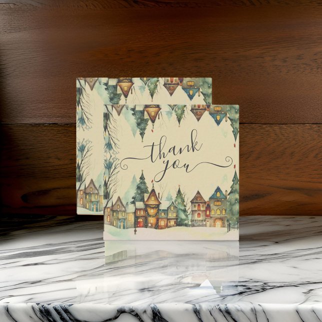 Thank You for Your Christmas Purchase Square Business Card (Creator Uploaded)