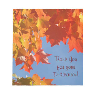 Thank You for Your Dedication! notepads Autumn
