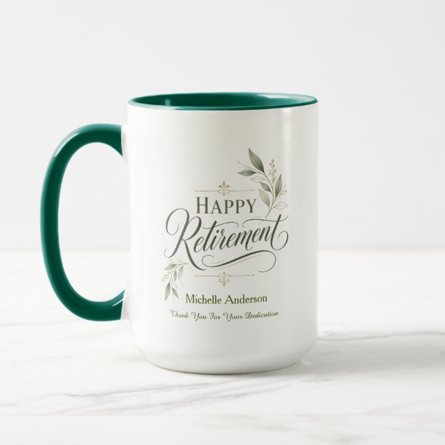 Thank You For Your Dedication Personalised Name Mug (Left)