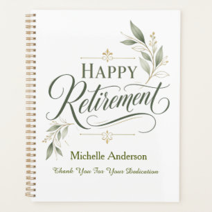 Thank You For Your Dedication Personalised Name Planner