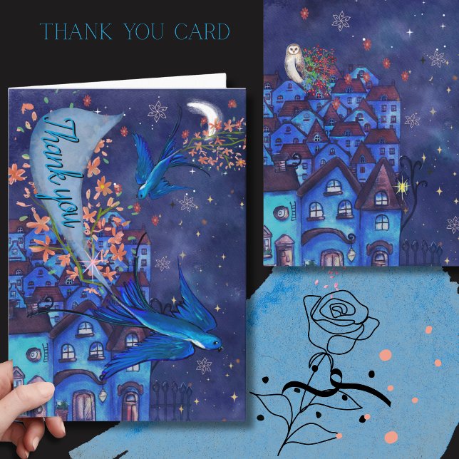  Thank You for your Encouragment and Support Card (City Skyline Community Thank You Card)