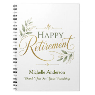 Thank You For Your Friendship Personalised Name Notebook