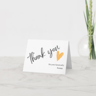 Thank You for Your Generosity Card