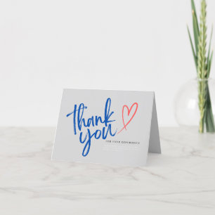 THANK YOU FOR YOUR GENEROSITY CARD