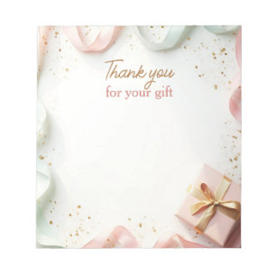 Thank You For Your Gift Message Notepad 