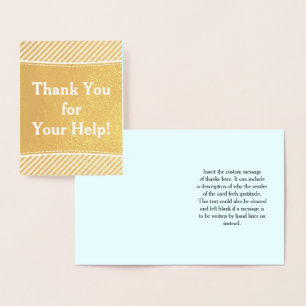 "Thank You for Your Help!" Greeting Card