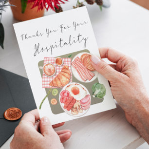 Thank You for Your Hospitality Card