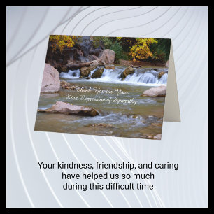 Thank You for Your Kind Expression of Sympathy