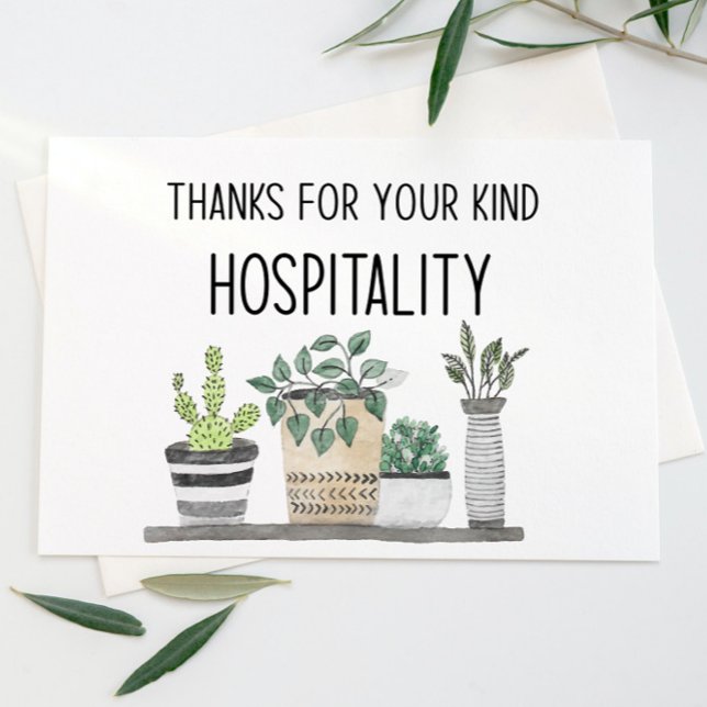 Thank You for Your Kind Hospitality Card (Creator Uploaded)