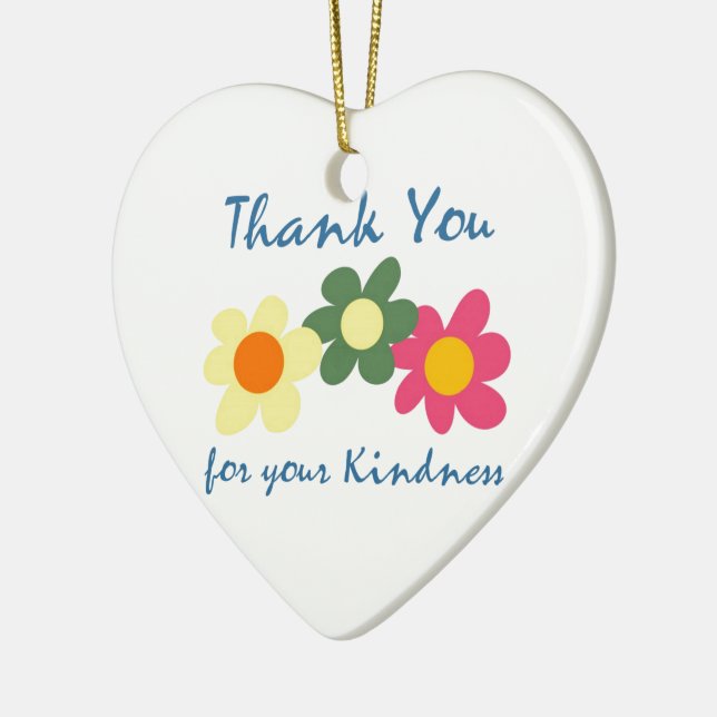 Thank You For Your Kindness Ceramic Tree Decoration (Left)