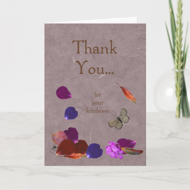 Thank You..for your kindness You Card (Front)