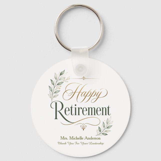 Thank You For Your Leadership Personalised Name Key Ring (Front)