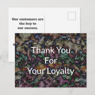 Thank You For Your Loyalty Customer Appreciation Postcard