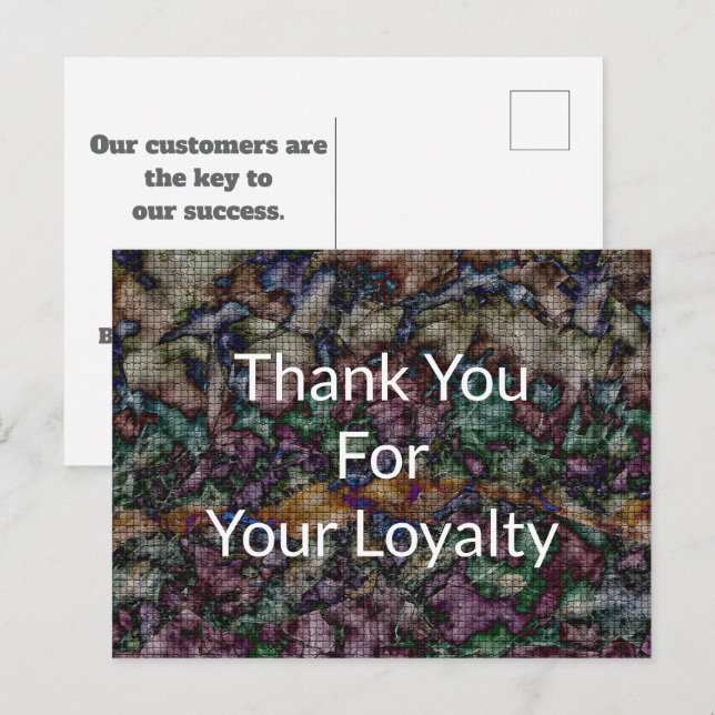 Thank You For Your Loyalty Customer Appreciation Postcard (Front/Back)