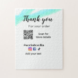 Thank you for your order add q r contact details s jigsaw puzzle