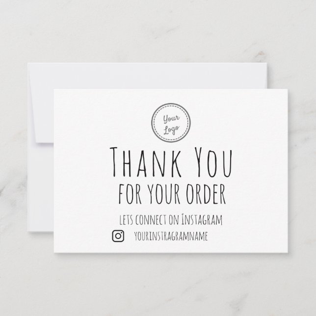 Thank You For Your Order |  Add Your Logo (Front)