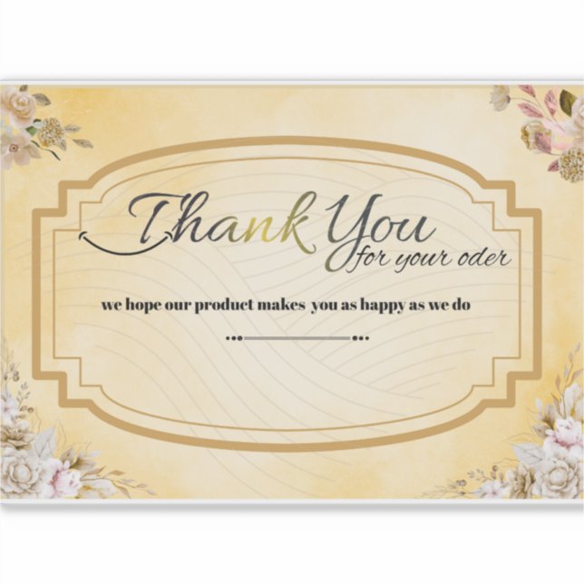  Thank You for Your Order – Appreciation Card (Front)