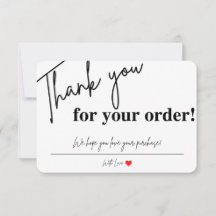 Thank you for your order business cards