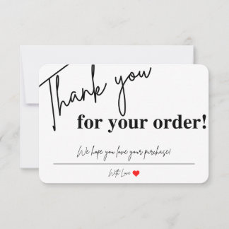 Thank you for your order business cards