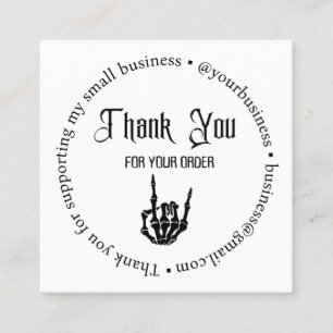 thank you for your order ,business halloween fun enclosure card