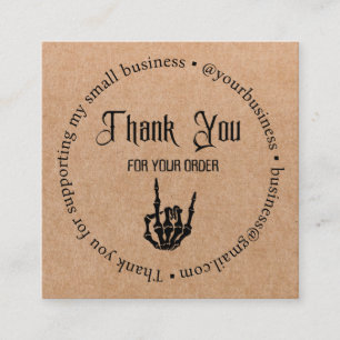 thank you for your order ,business halloween kraft enclosure card