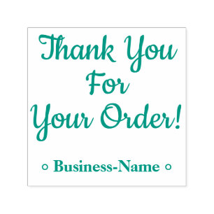 "Thank You For Your Order!" & Business Name Stamp