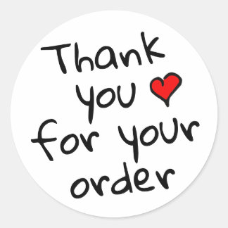 Thank you for your order business stickers