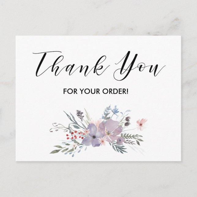 Thank You For Your Order Card (Front)