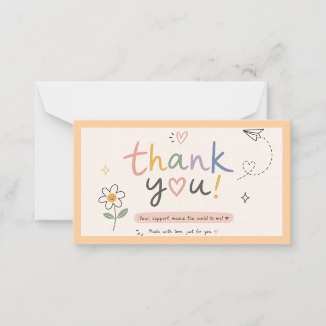 Thank You for Your Order Card (Front)