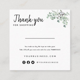 Thank You For Your Order Cards Template Small Busi