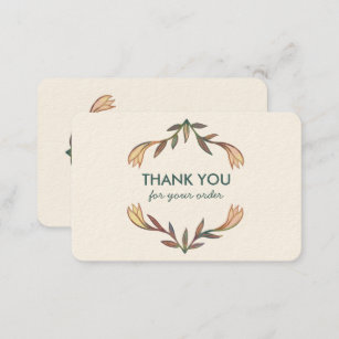 THANK YOU for your ORDER Chic Elegant Lily Frame  Business Card