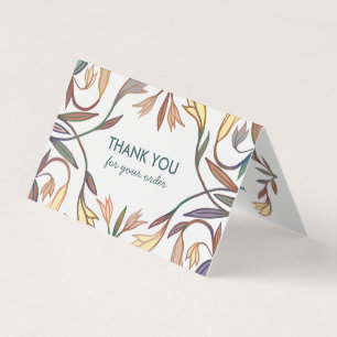 THANK YOU for your ORDER Chic Elegant Lily Frame  Business Card