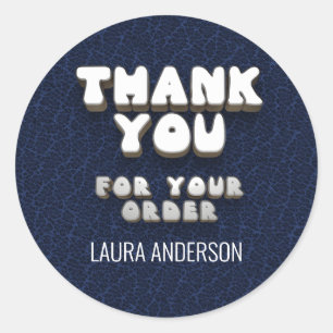 Thank you for your order classic round sticker