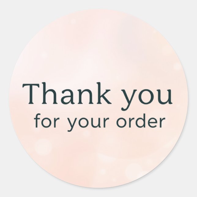 thank you for your order classic round sticker (Front)