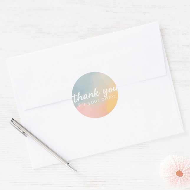 thank you for your order  classic round sticker (Envelope)