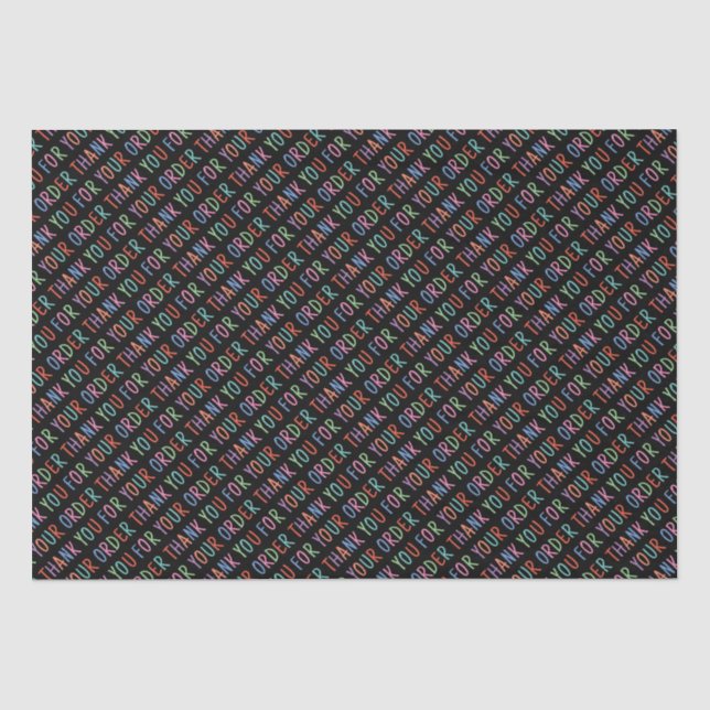    Thank You For Your Order Colourful Simple Moder Tissue Paper (Front)
