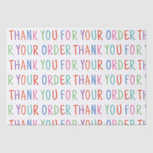 Thank You For Your Order Colourful Simple Moder Tissue Paper