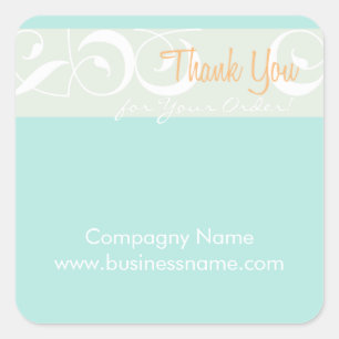 Thank you for your order Corporate Mint Sticker