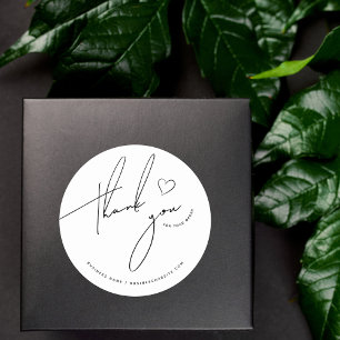 Thank You For Your Order Custom Small Business Classic Round Sticker