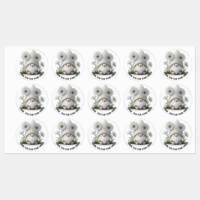 Thank you for your order Gnome Stickers (Sheet)