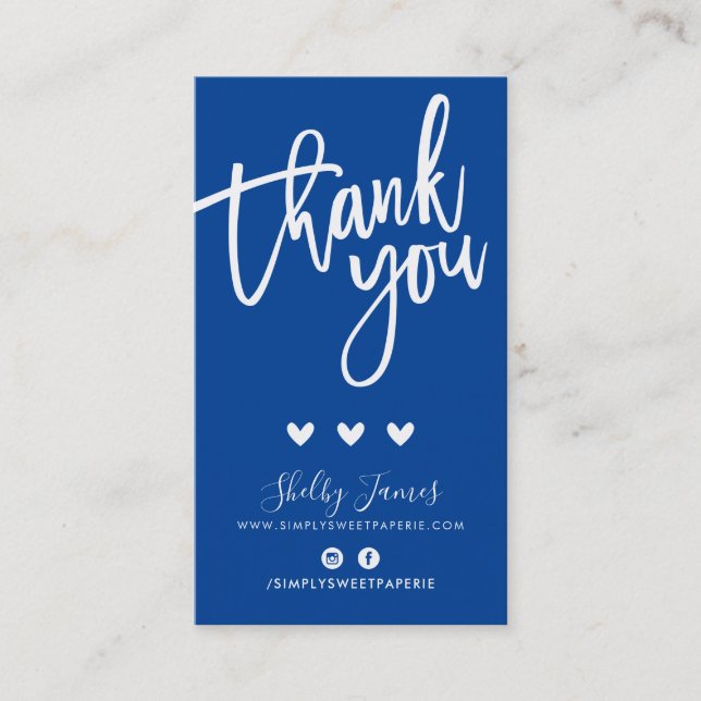 THANK YOU FOR YOUR ORDER insert modern royal blue (Front)